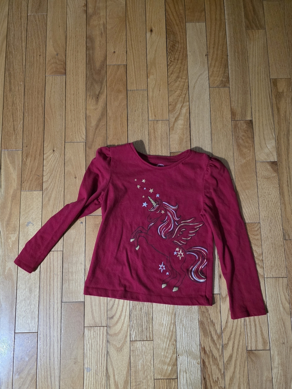 wonder nation Red Long-Sleeve Unicorn Tee